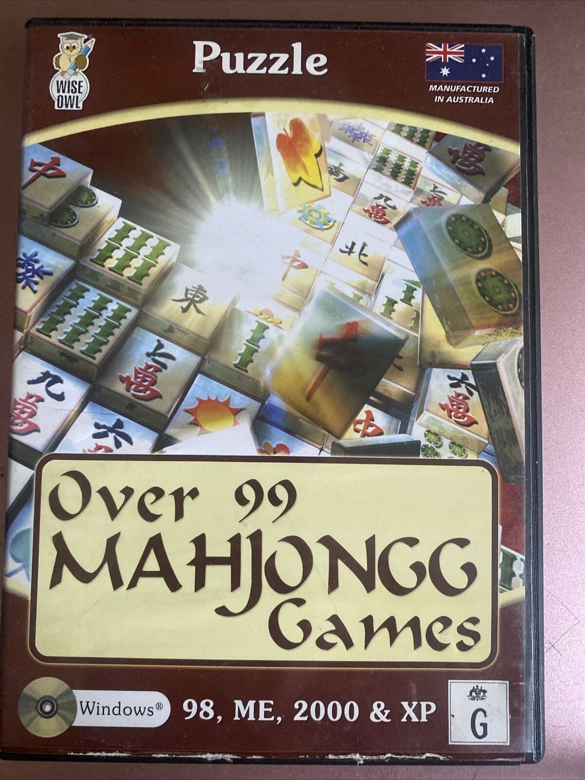 Over 99 MahJongg Games 3D Disc Manual Video Puzzle Mah Jong 2002 Windows 98 2000