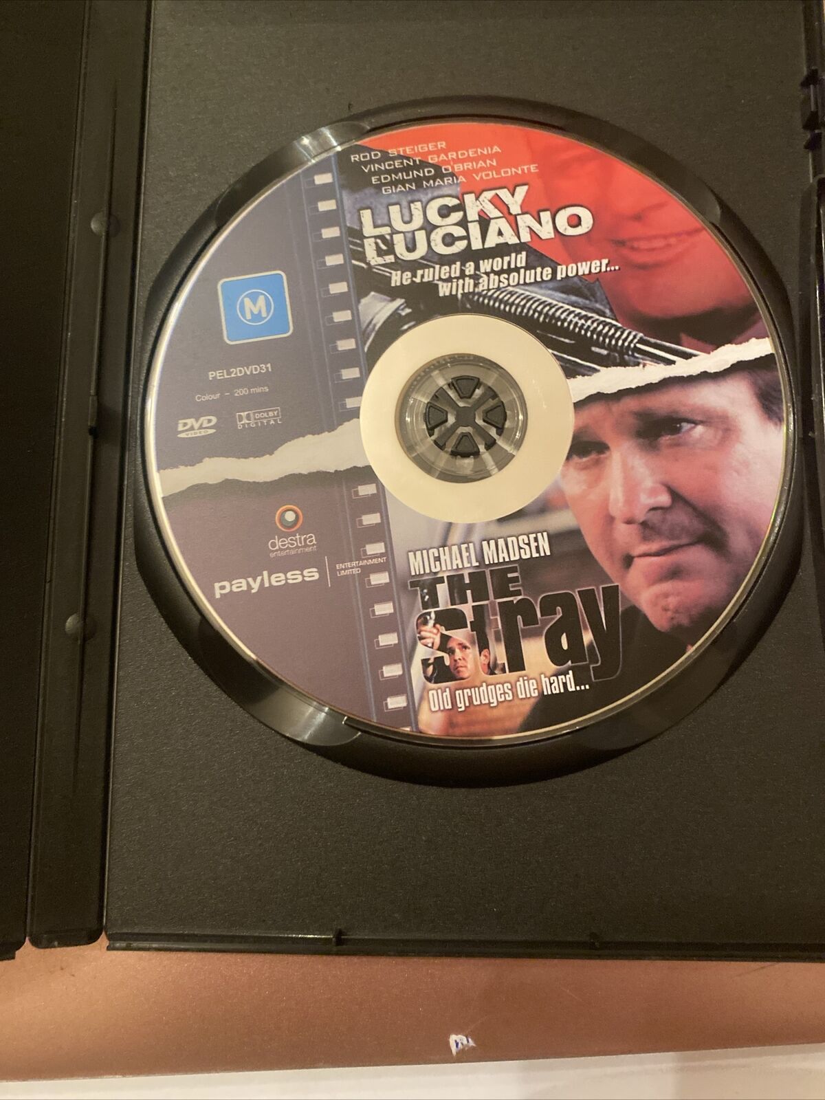 DVD Lucky Luciano + The Stray DOUBLE FEATURE Gangster Crime Mafia Michael Madsen
