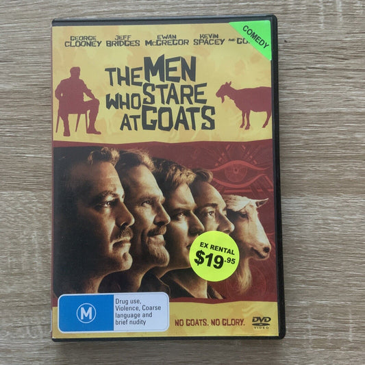 DVD THE MEN WHO STARE AT GOATS 2009 Movie George Clooney M Ex Rental