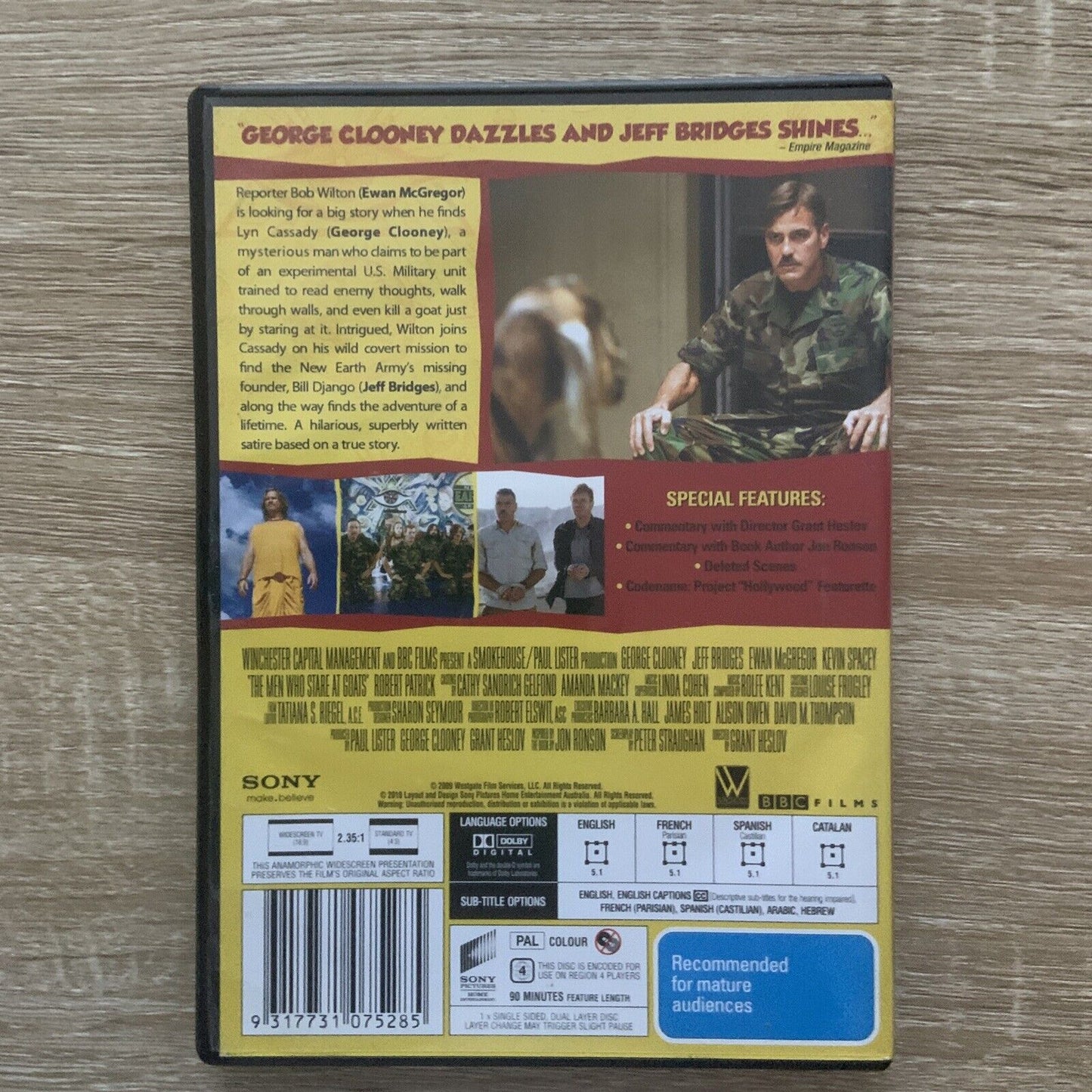 DVD THE MEN WHO STARE AT GOATS 2009 Movie George Clooney M Ex Rental