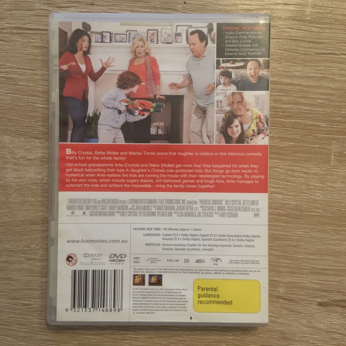 DVD PARENTAL GUIDANCE Billy Crystal Bette Midler Marisa Tomei Family Comedy