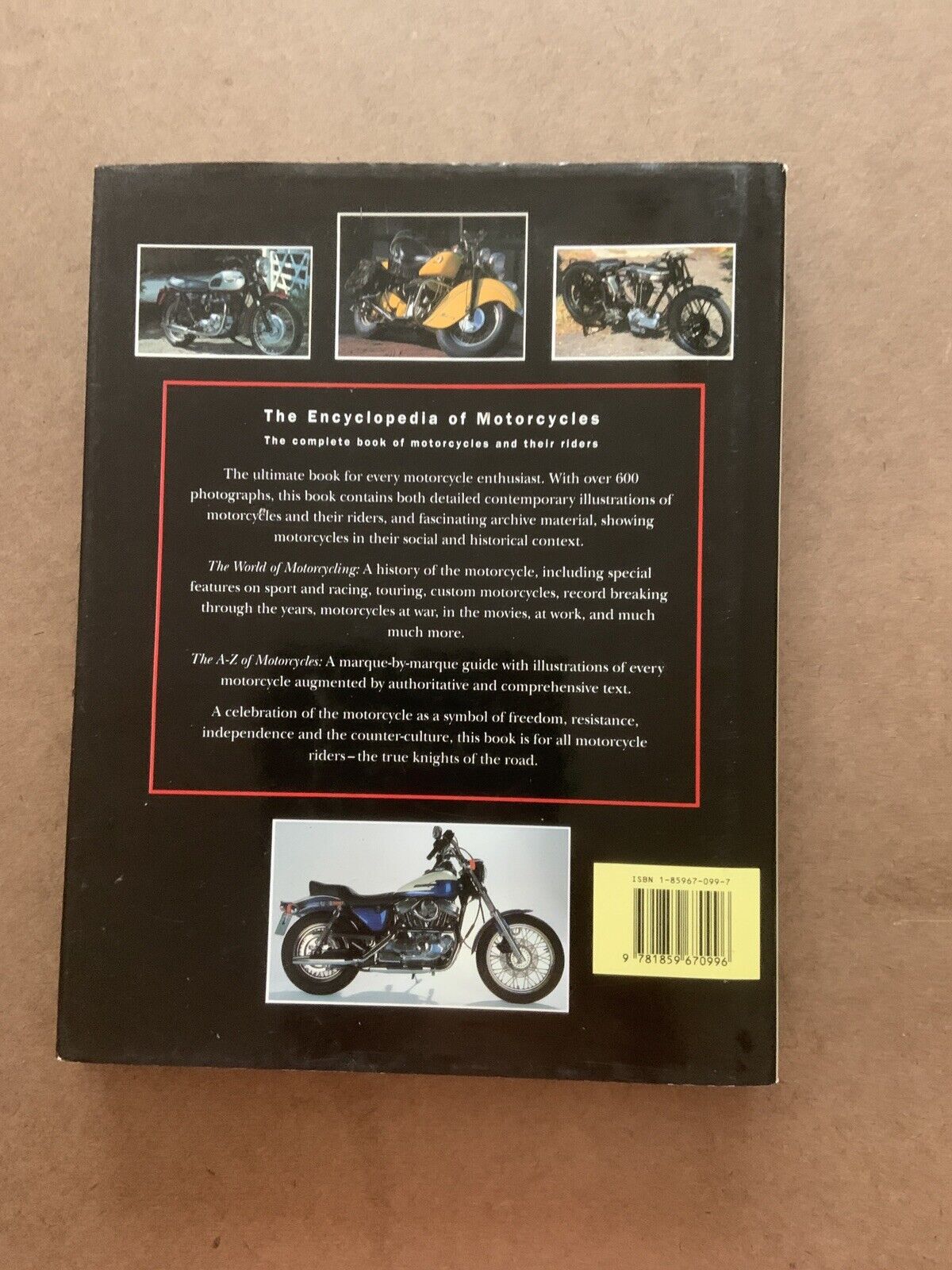 HC Book The Encyclopedia of MOTORCYCLES Roland Brown  DJ 1996 Sliders Motorbikes