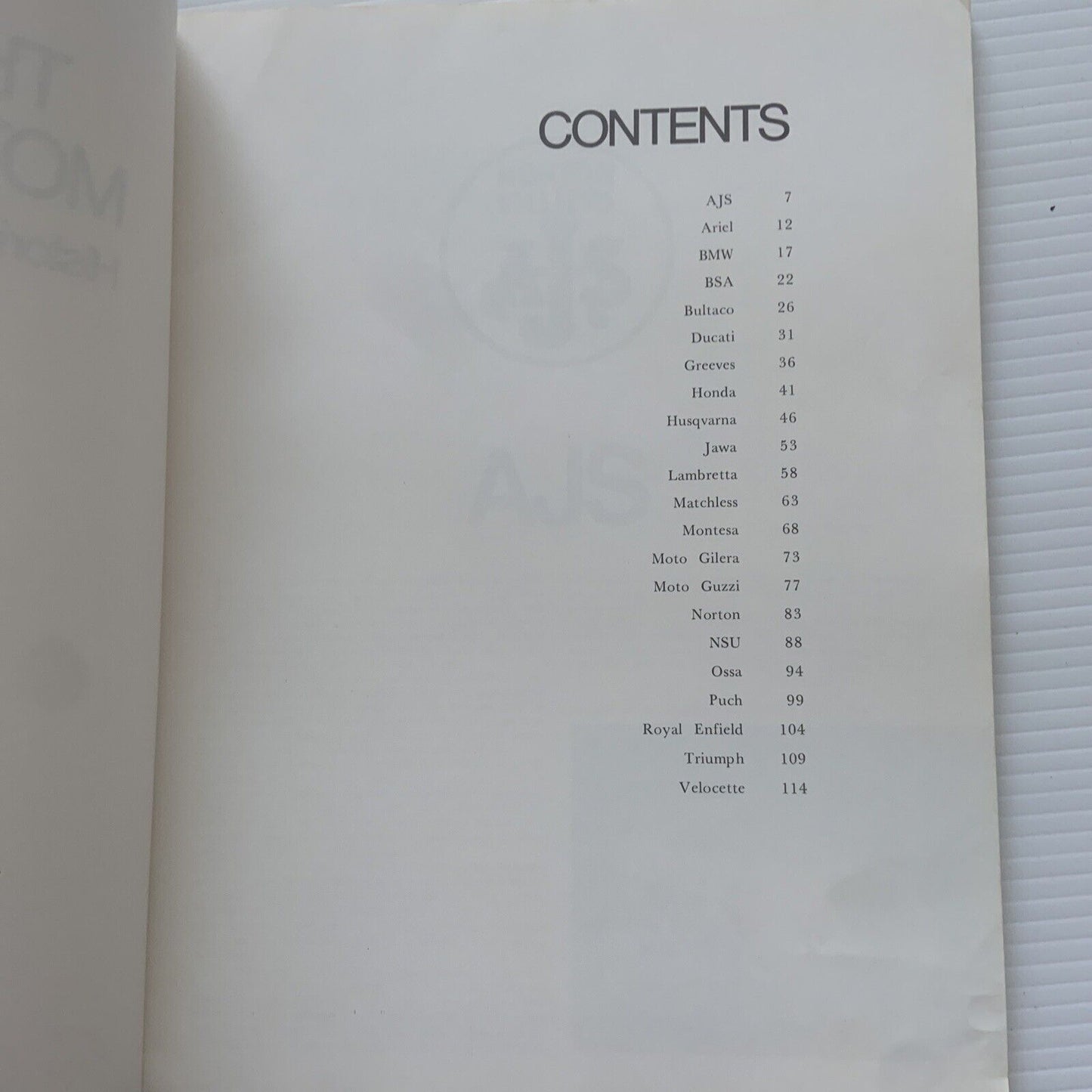 The Great MOTORCYCLES Histories of 22 Famous Makes Geoffrey Wood 1972