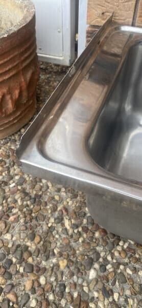 Retro Clarks Stainless Steel Laundry Sink Tub right or left hand side 54 x 37cm