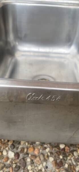 Retro Clarks Stainless Steel Laundry Sink Tub right or left hand side 54 x 37cm