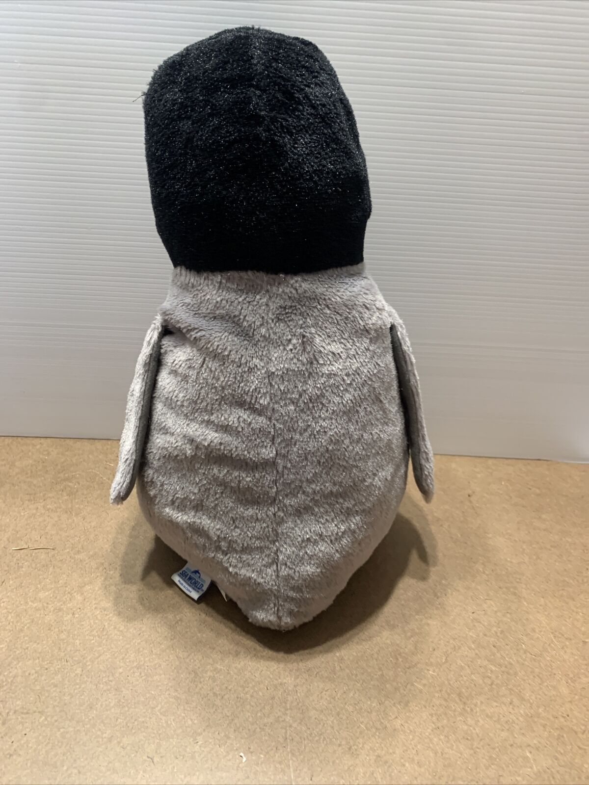 Plush Toy 40cm PENGUIN 2012 Sea World Australia Grey Black White Animal Aussie