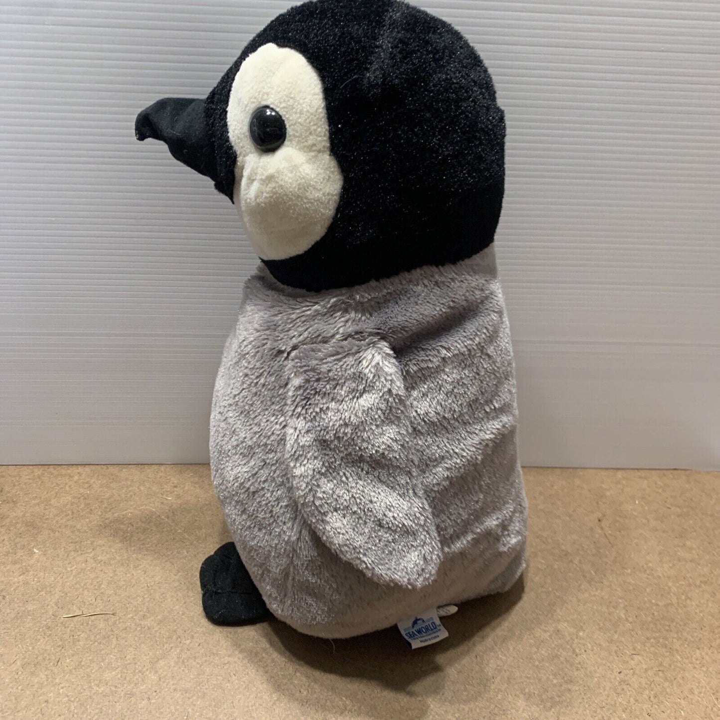 Plush Toy 40cm PENGUIN 2012 Sea World Australia Grey Black White Animal Aussie