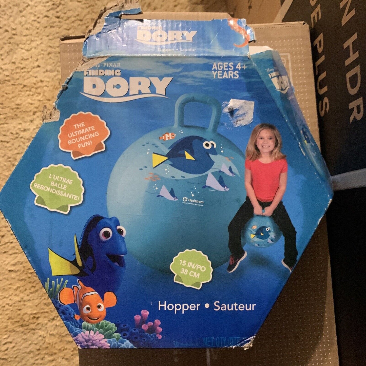 Disney Pixar FINDING DORY Hopper Ball Jumper New Opened Damaged Box Blue