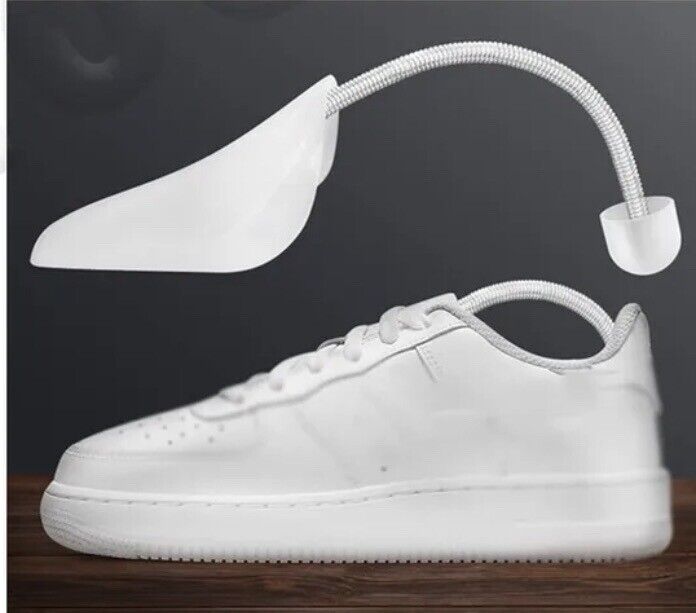 2 Pairs (4) Adjustable Plastic SHOE TREE STRETCHER Keeper Footwear White NEW
