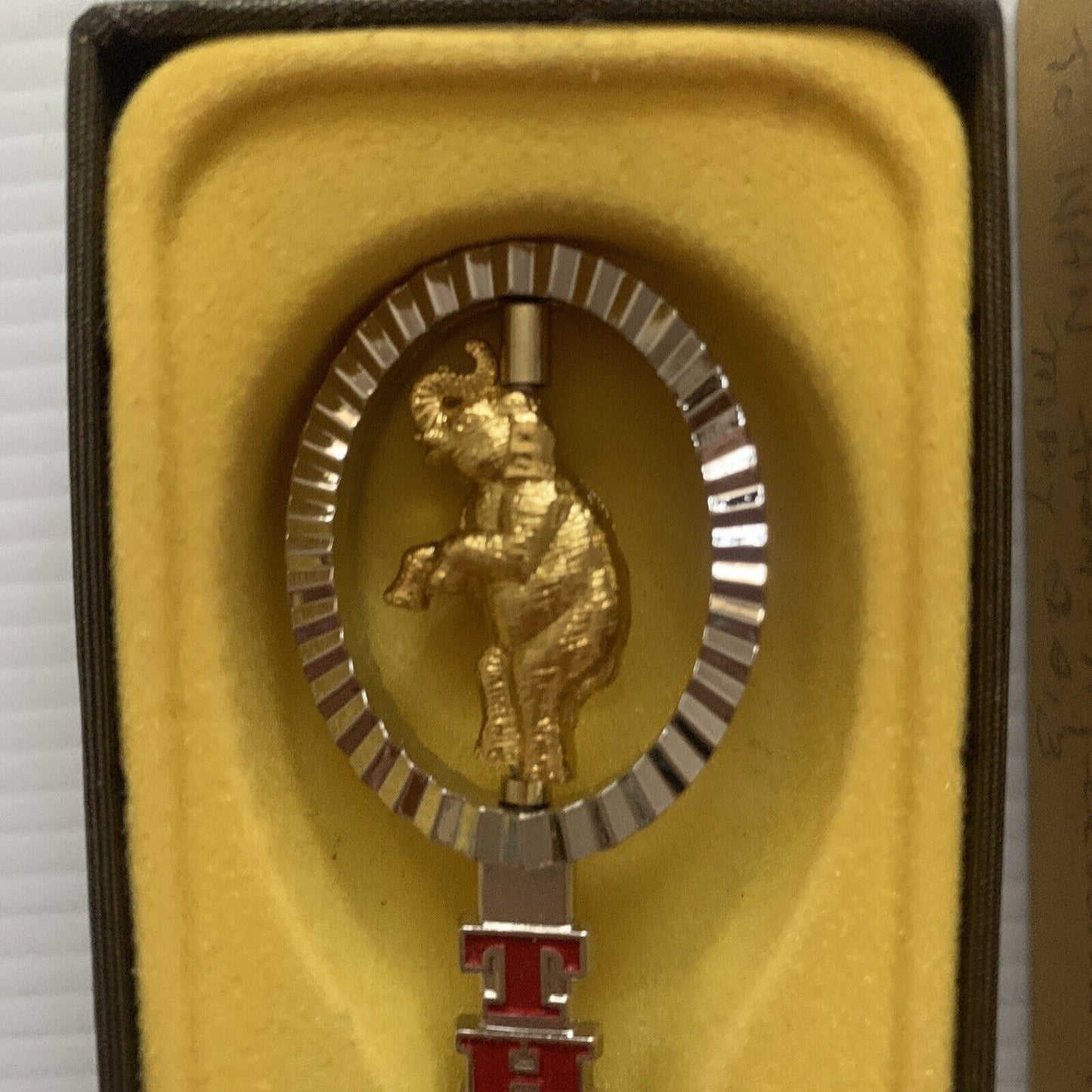 THAILAND Silver Gold Tone Elephant Travel Souvenir Tea Spoon Teaspoon Box NEW