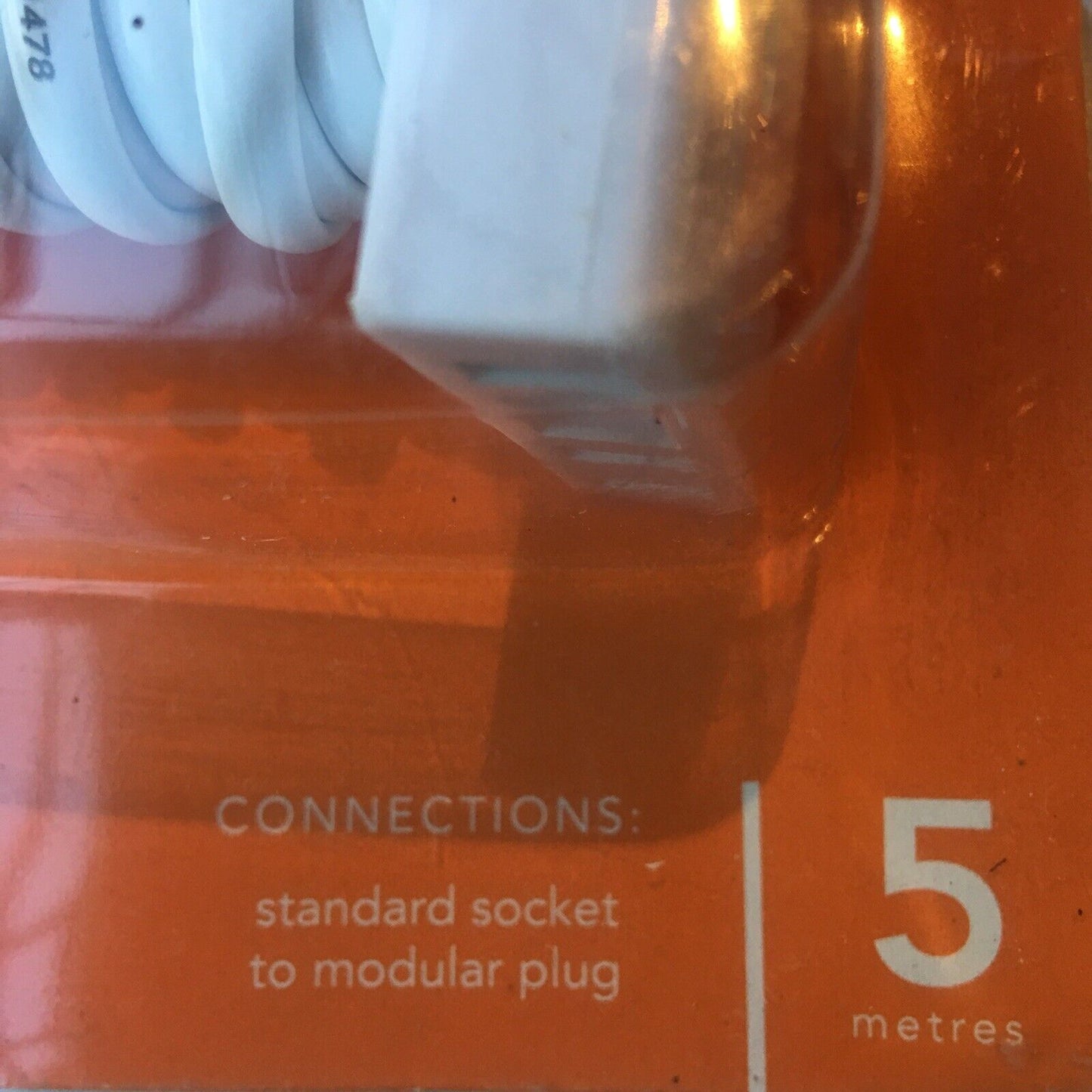TECH IQ 5 Metre Telephone Extension Modular Plug Home Phone Cord Cable ADSL NEW