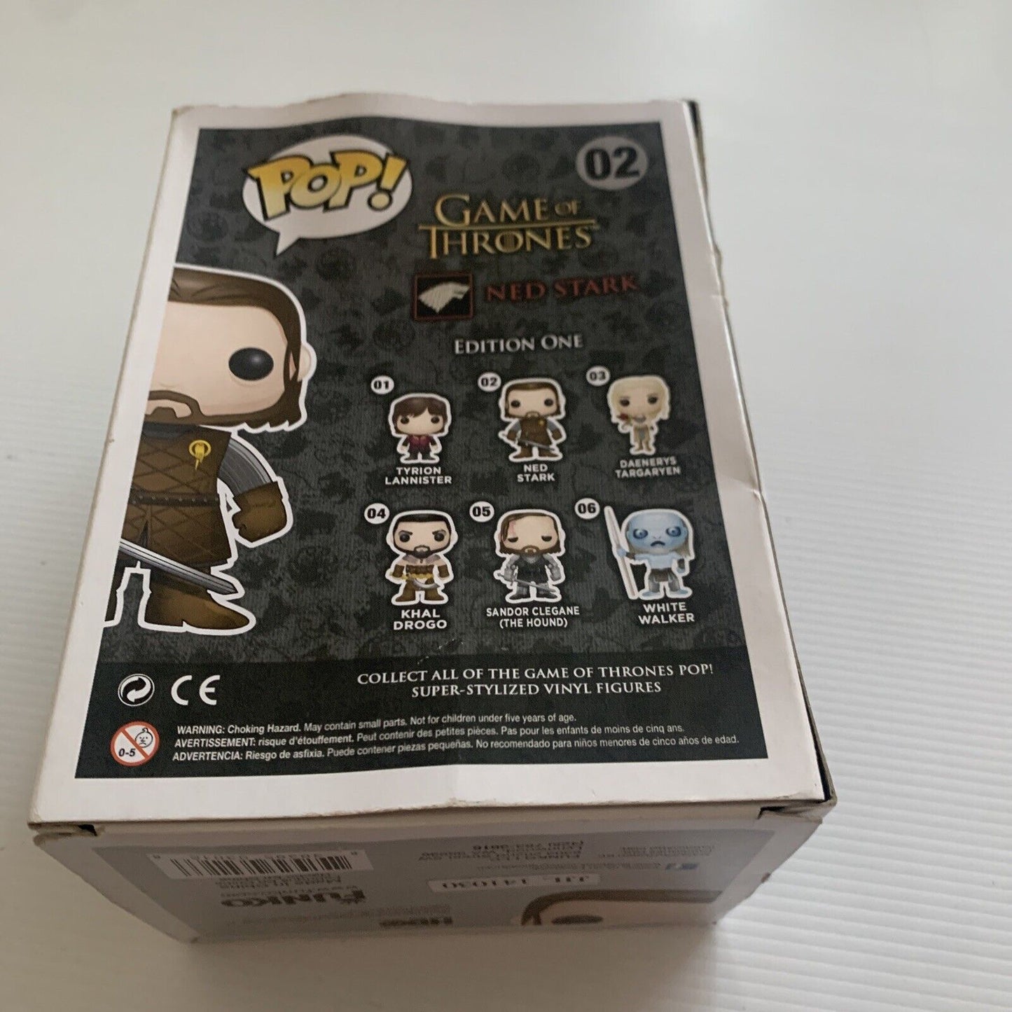 2012 Game of Thrones Funko Pop Ned Stark #02 New In Box Not Perfect Package Pics