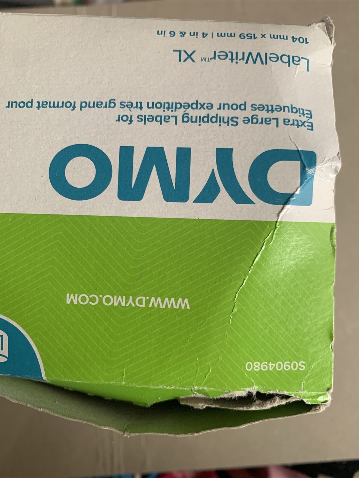 DYMO Genuine LabelWriter 4XL 220 Shipping Label Roll 104X159mm Shelf Wear To Box