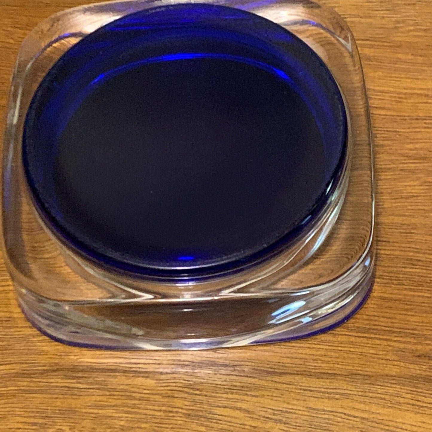 Vintage PIEREE CARDIN Handmade Designer Glass Wine Bottle Coaster Dish 1970s