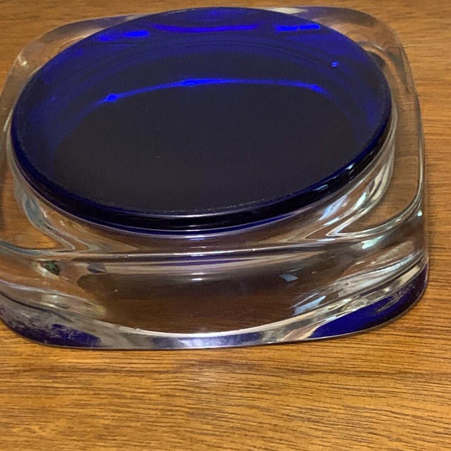 Vintage PIEREE CARDIN Handmade Designer Glass Wine Bottle Coaster Dish 1970s