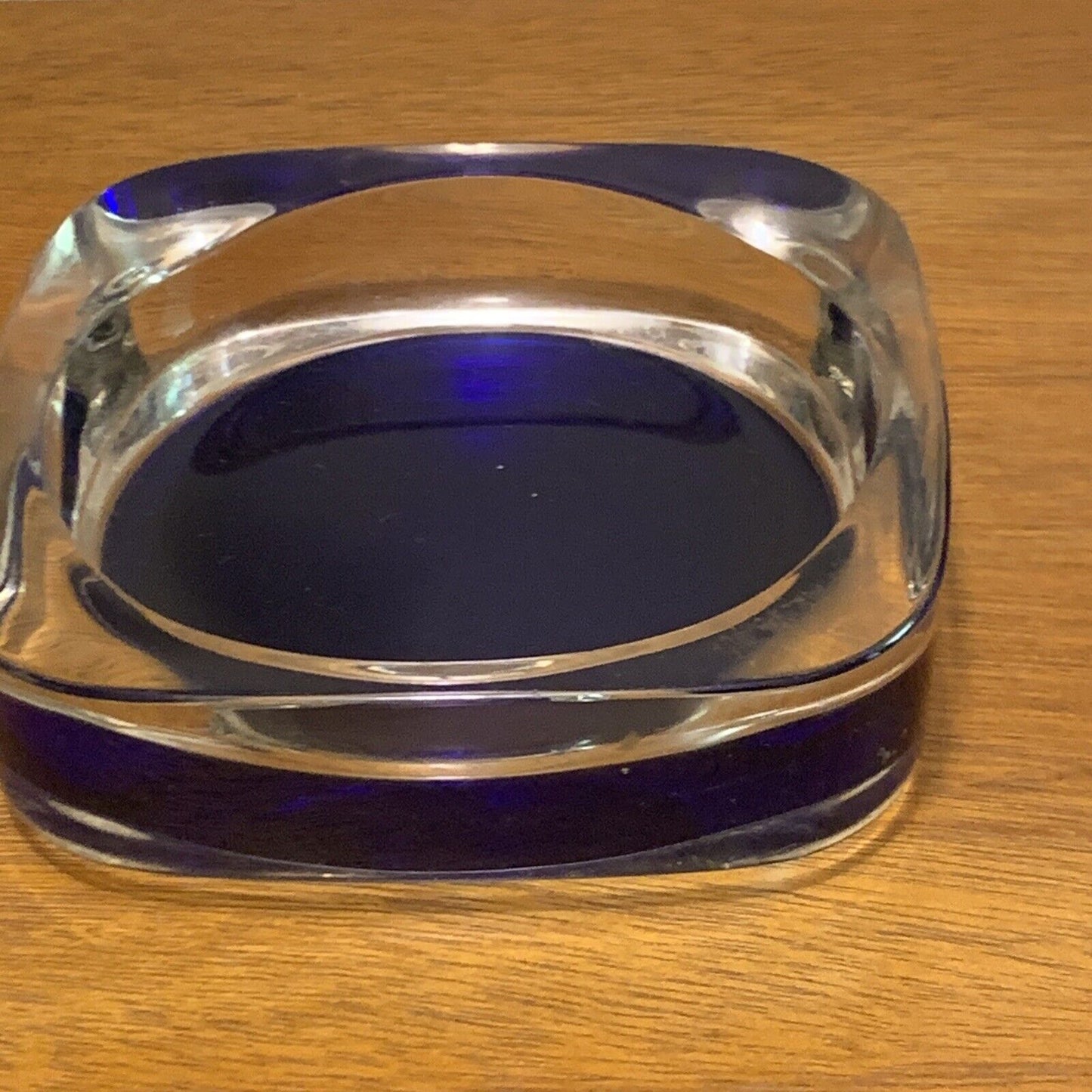 Vintage PIEREE CARDIN Handmade Designer Glass Wine Bottle Coaster Dish 1970s
