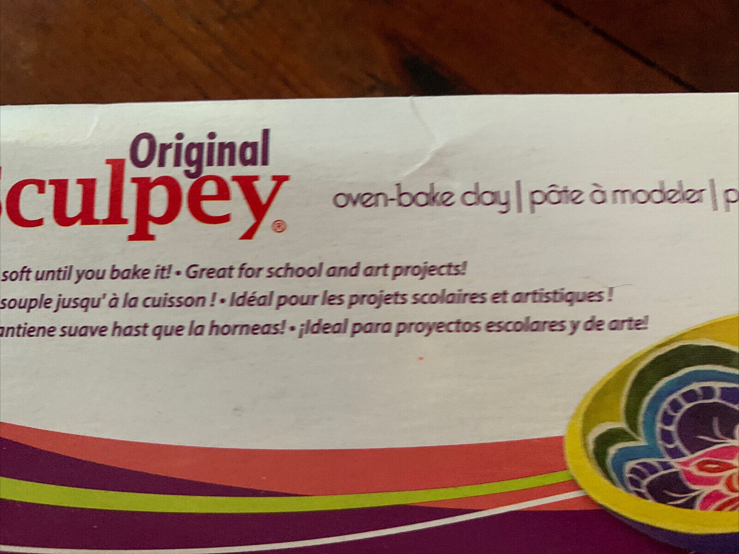 Original SCULPEY Oven Bake Clay White 454g Box Stays Soft Until You Bake It NEW