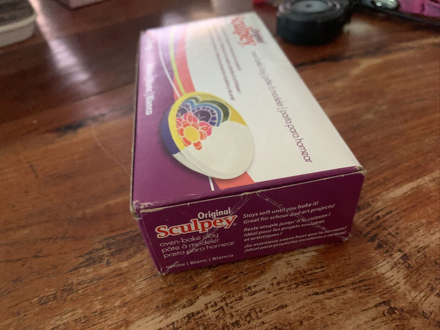 Original SCULPEY Oven Bake Clay White 454g Box Stays Soft Until You Bake It NEW