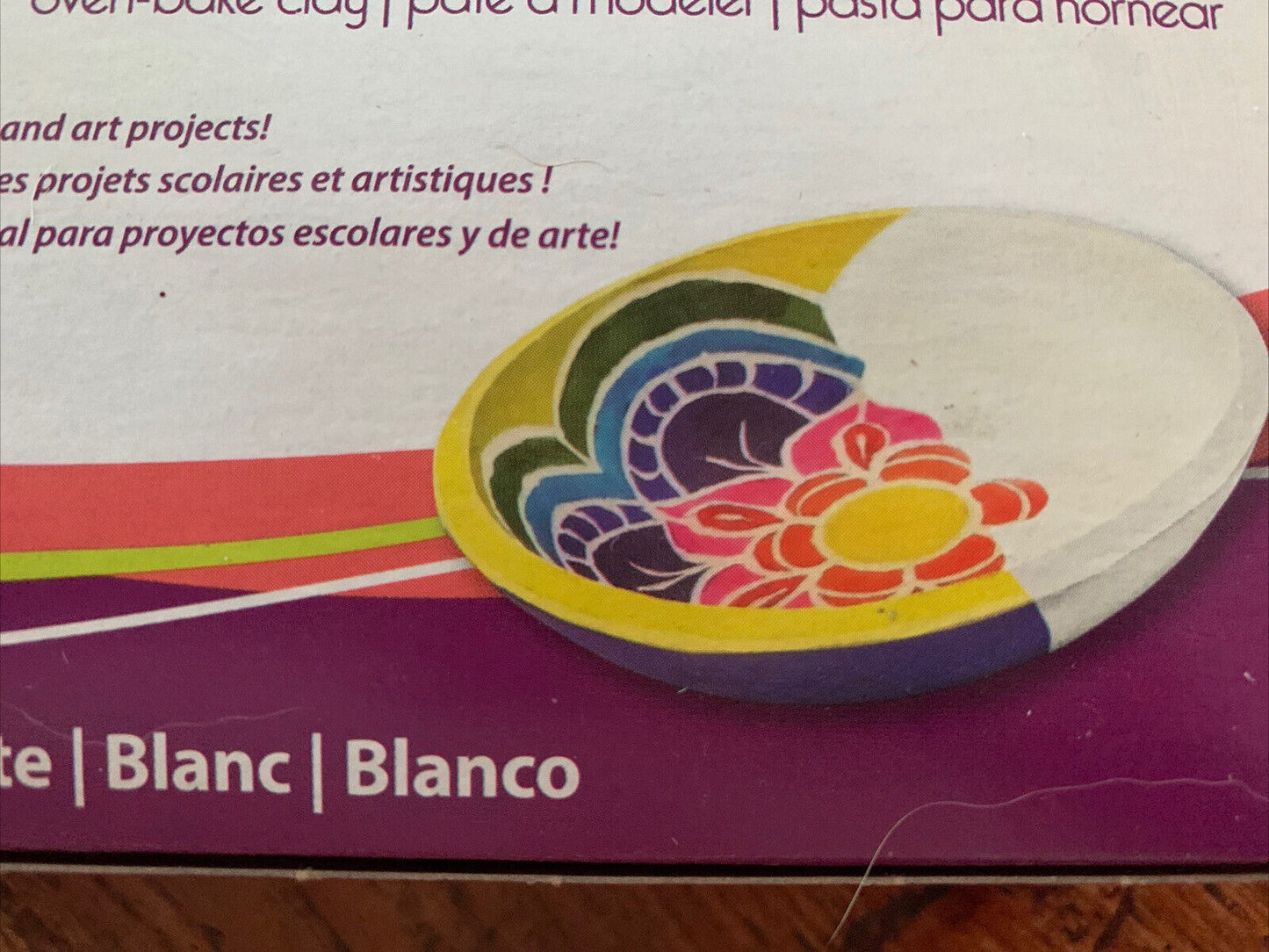 Original SCULPEY Oven Bake Clay White 454g Box Stays Soft Until You Bake It NEW