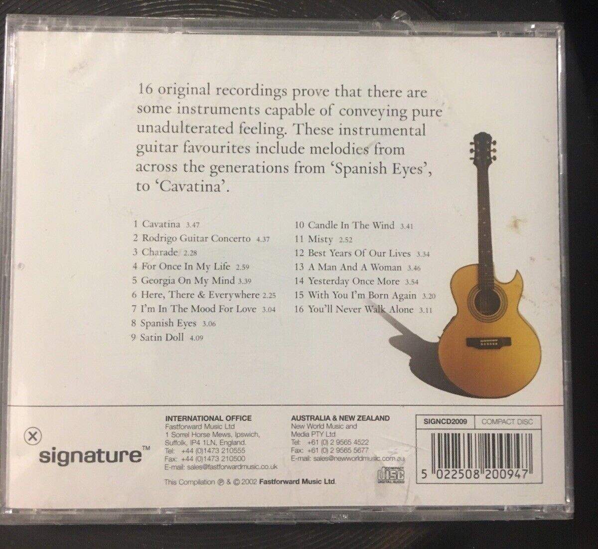 CD Signature Records Pure Guitar Music 16 Original Recordings Audio Sealed NEW