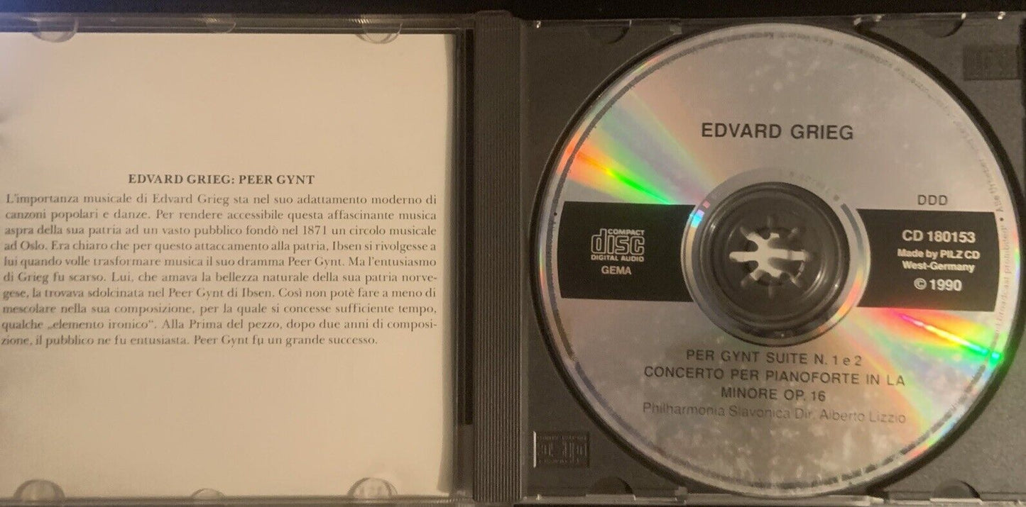 CD Edvard Grieg Peer Gynt Suites 1 & 2 Philharmonia Slavonica Alberto Lizzio