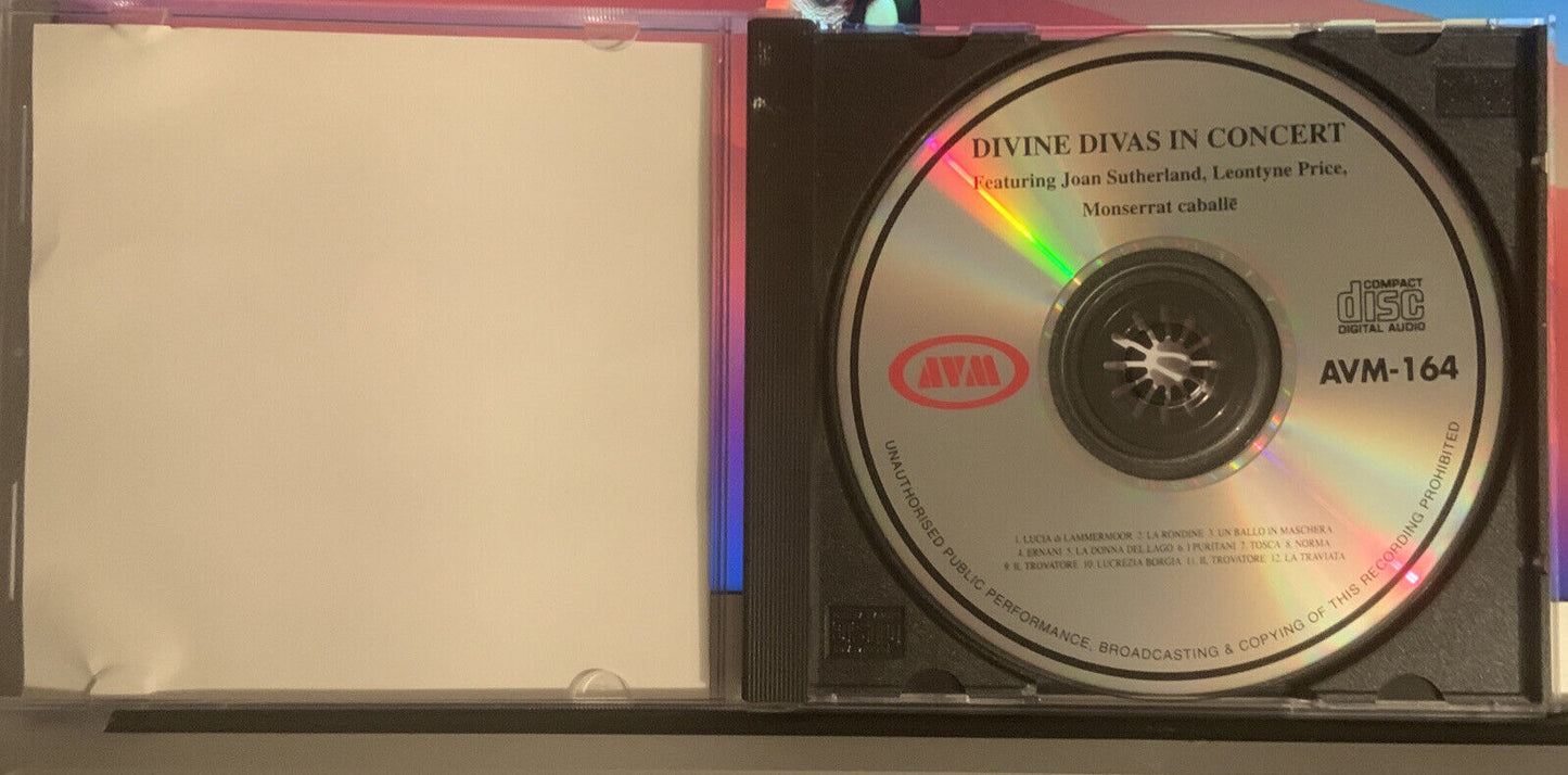 CD DIVINE DIVAS in Concert Sutherland Price Caballe Opera Singers Music Album