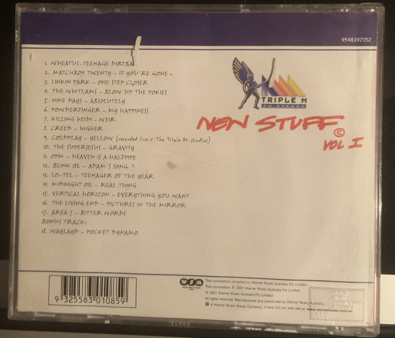 CD Triple M's NEW STUFF Volume One Wheatus Blink 182 Matchbox 20 Linken Park