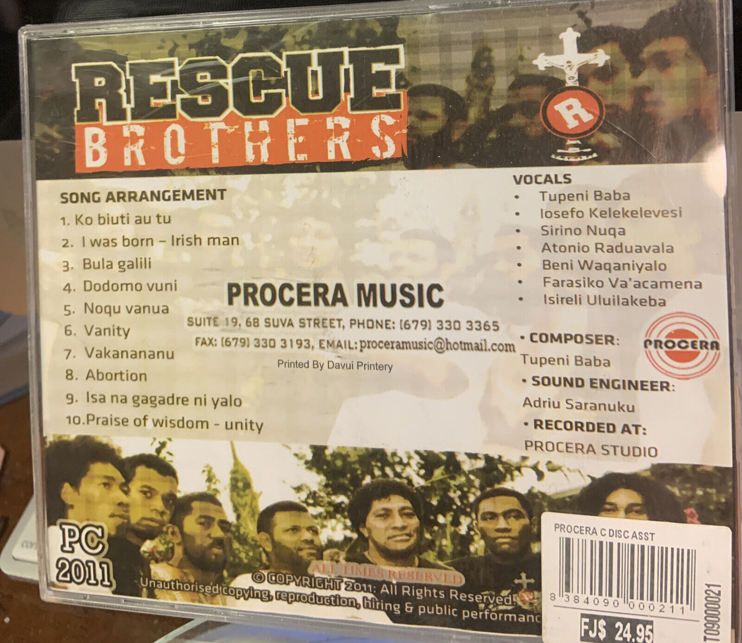 CD RESCUE BROTHERS Vol 2 Band Music NOQU VANUA Procera Music Fijian Reggae 2011