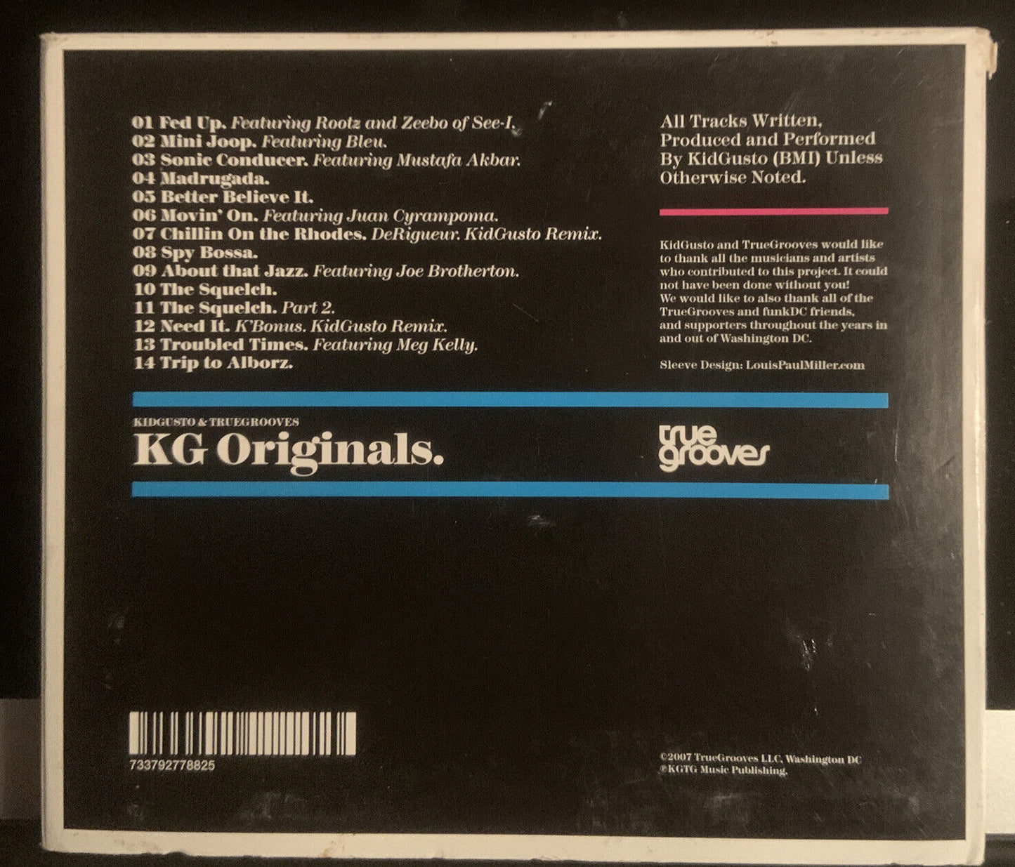 CD KidGusto & TrueGrooves KG Originals Import USA Music Album Washington DJ