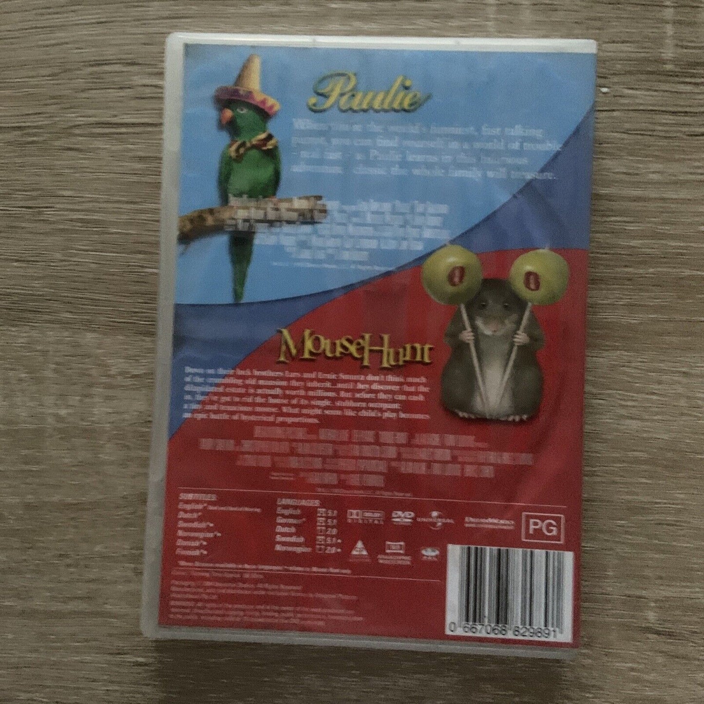 2 Disc DVD PAULIE & MOUSE HUNT Animation Family Comedy Set 1998 Double