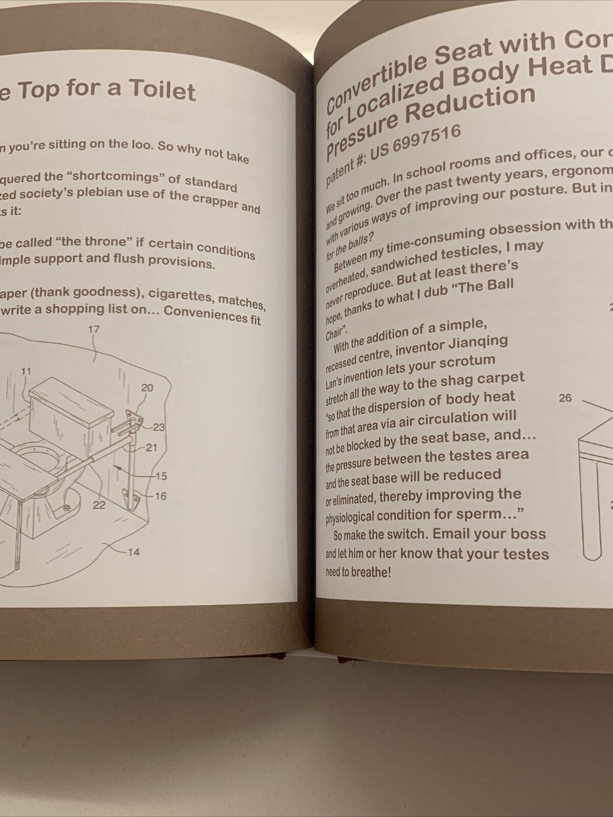 HC Book PATENTLY SILLY by Daniel Wright Daftest Inventions Ever Devised 17cm Sq
