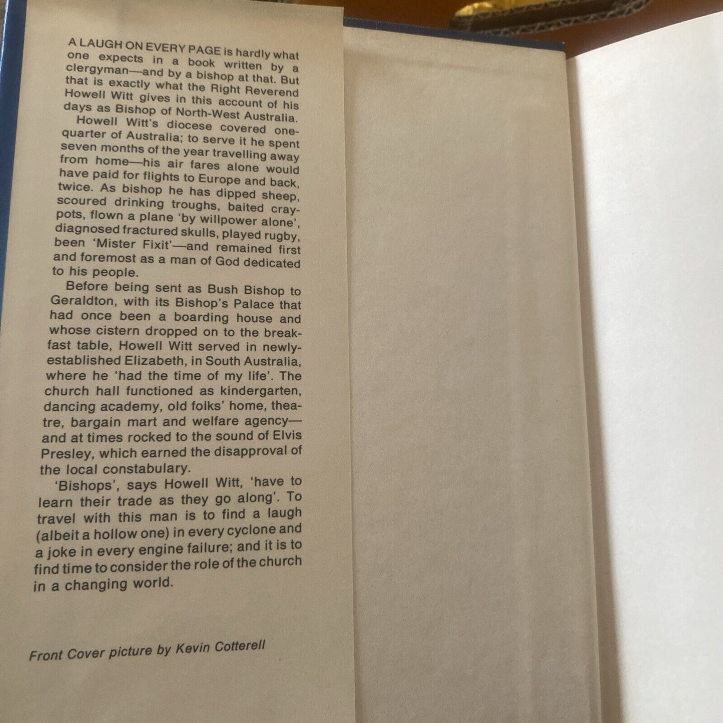 HC Book BUSH BISHOP by Howell Witt Religion Travel Cultural Australia DJ 1982