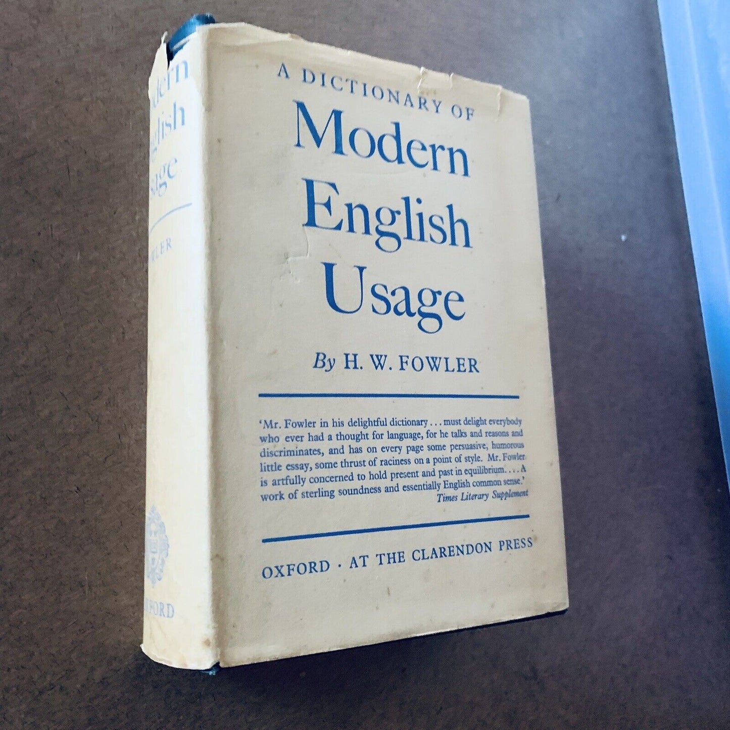 HC Book A DICTIONARY OF MODERN ENGLISH USAGE H W Fowler DJ 1958 Words Language