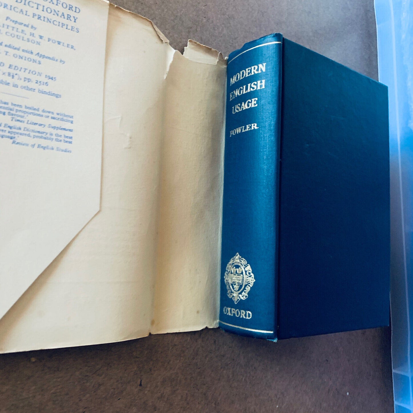 HC Book A DICTIONARY OF MODERN ENGLISH USAGE H W Fowler DJ 1958 Words Language