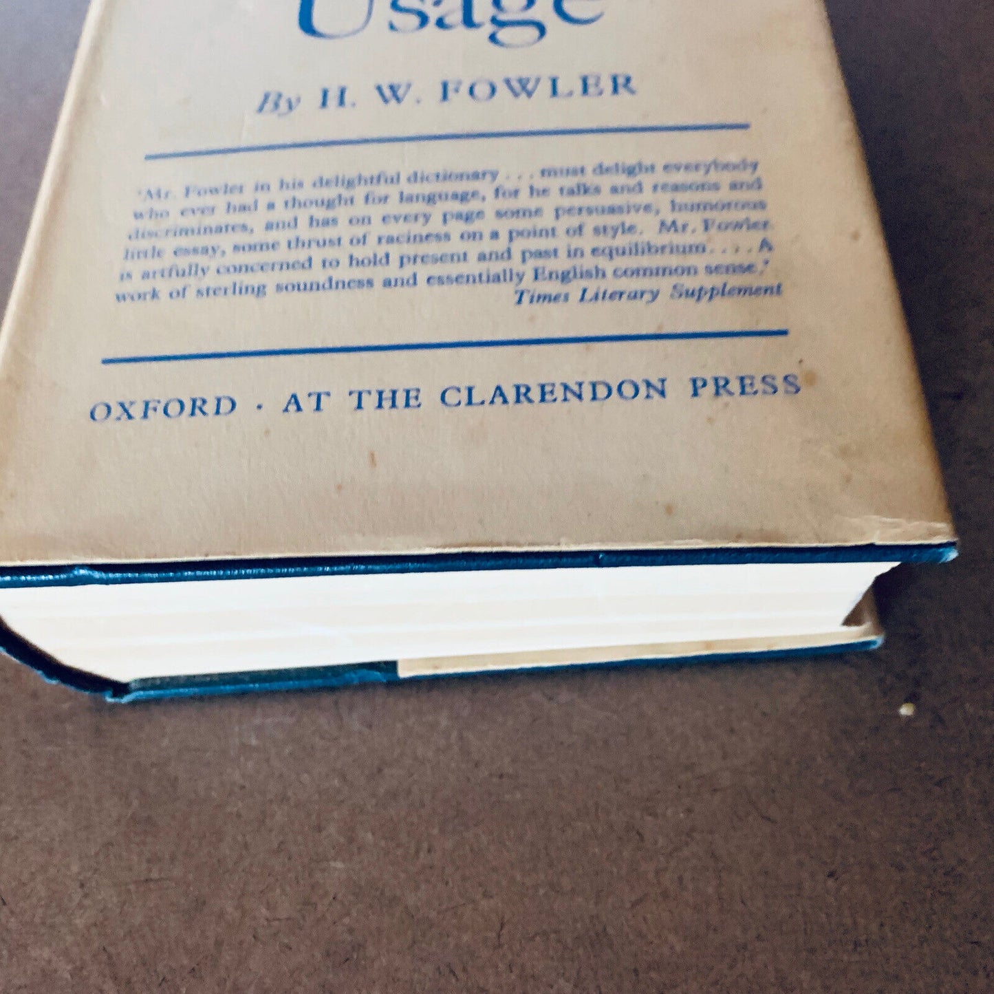 HC Book A DICTIONARY OF MODERN ENGLISH USAGE H W Fowler DJ 1958 Words Language