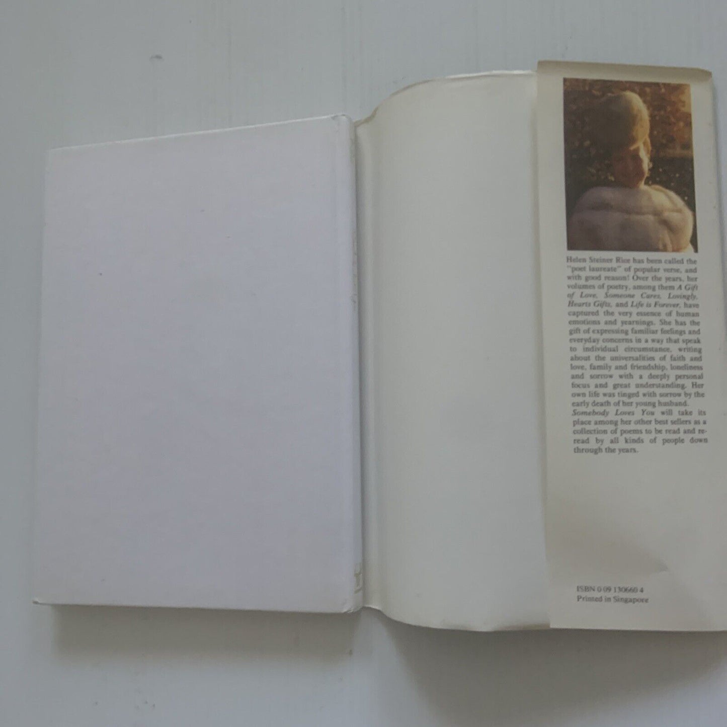 HC Book SOMEBODY LOVES YOU By Helen Steiner Rice Poetry 1983 Reprint Vintage DJ