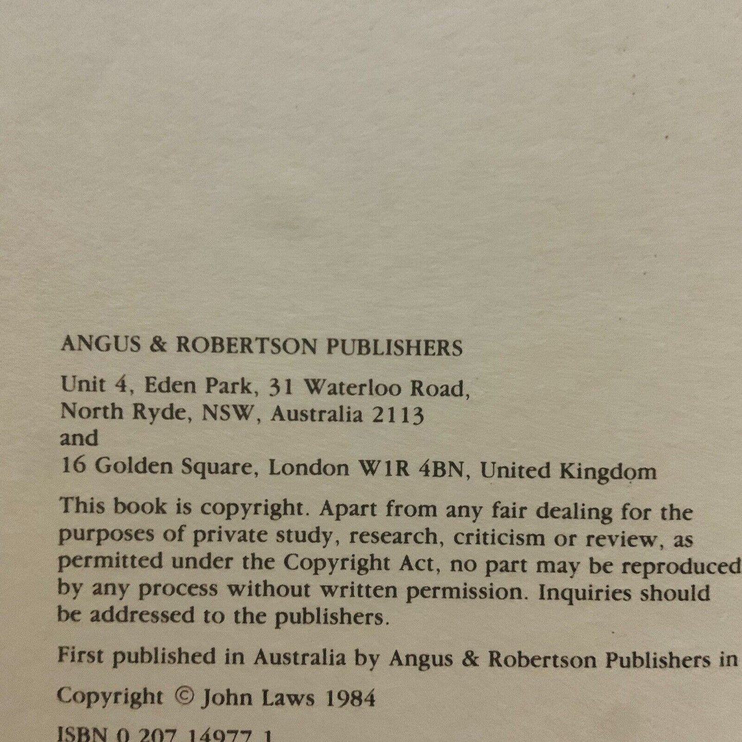 HC Book SOMEWHERE REMEMBERING John Laws Australia Radio Personality Poetry 1984