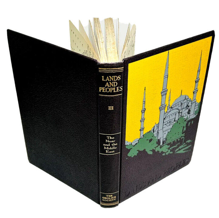HC Book LANDS AND PEOPLES Vol 3 The World in Color HC Grolier Society 1960 Vtg