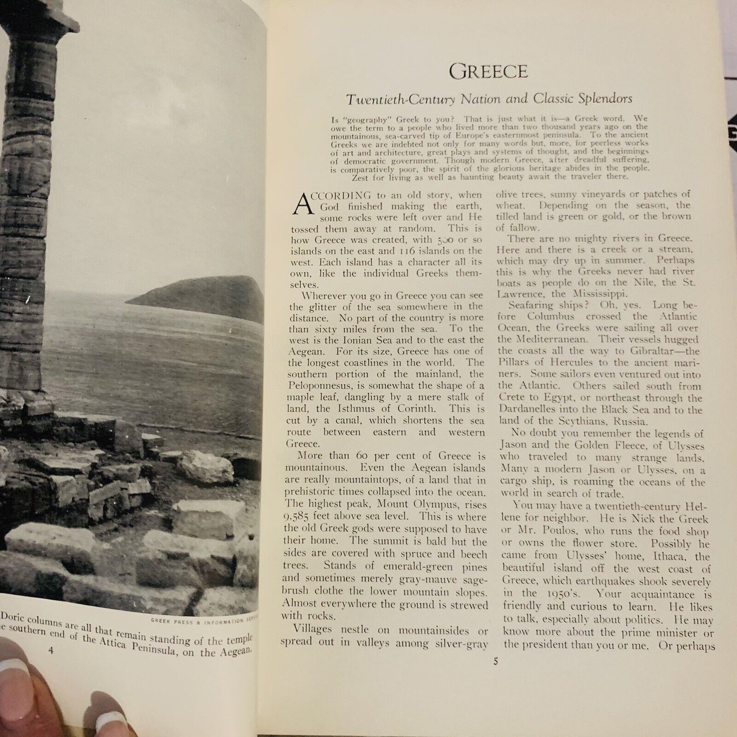 HC Book LANDS AND PEOPLES Vol 3 The World in Color HC Grolier Society 1960 Vtg
