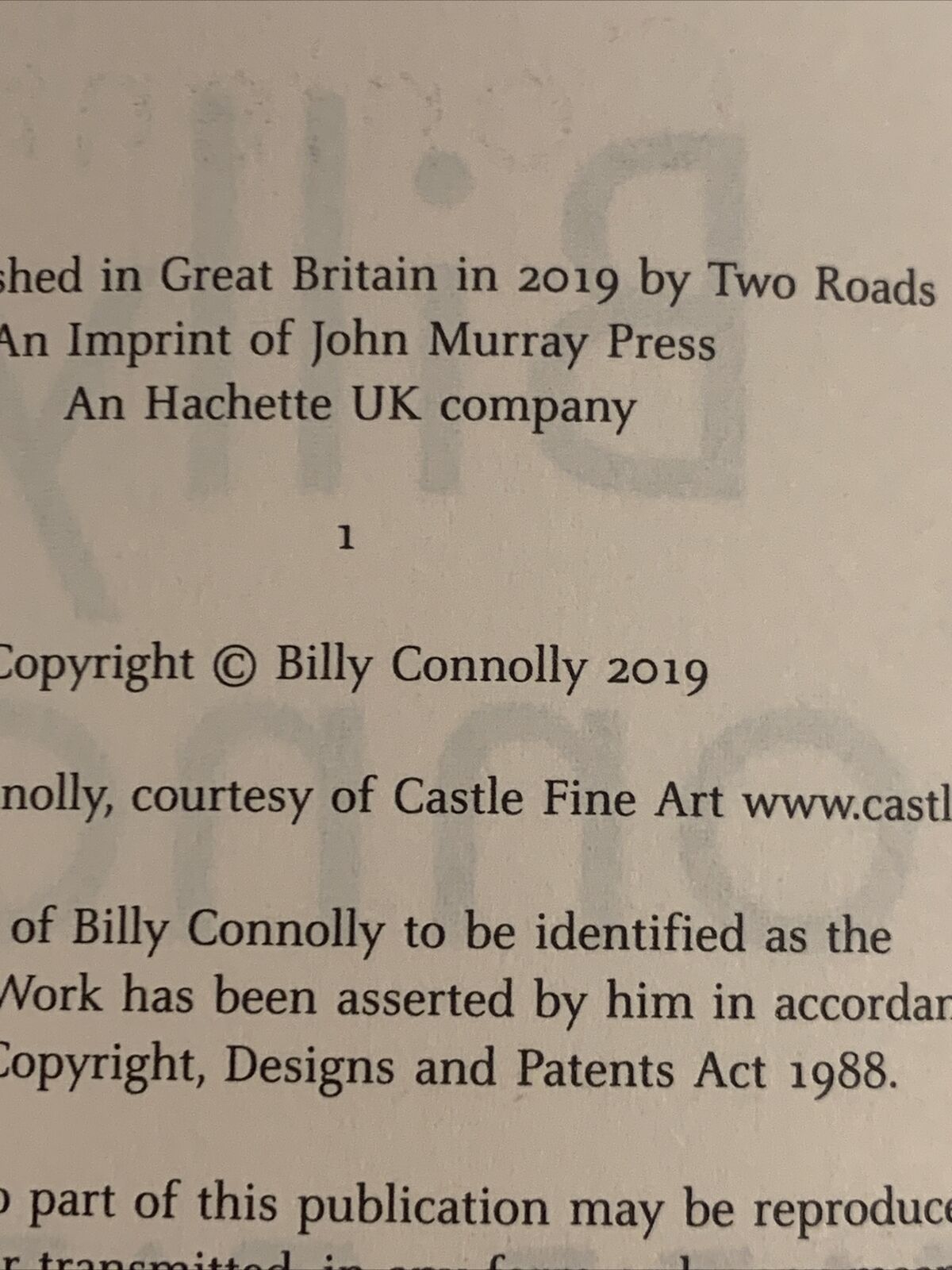 HC Book TALL TALES and WEE STORIES by Billy Connolly DJ 2019 1st Edition