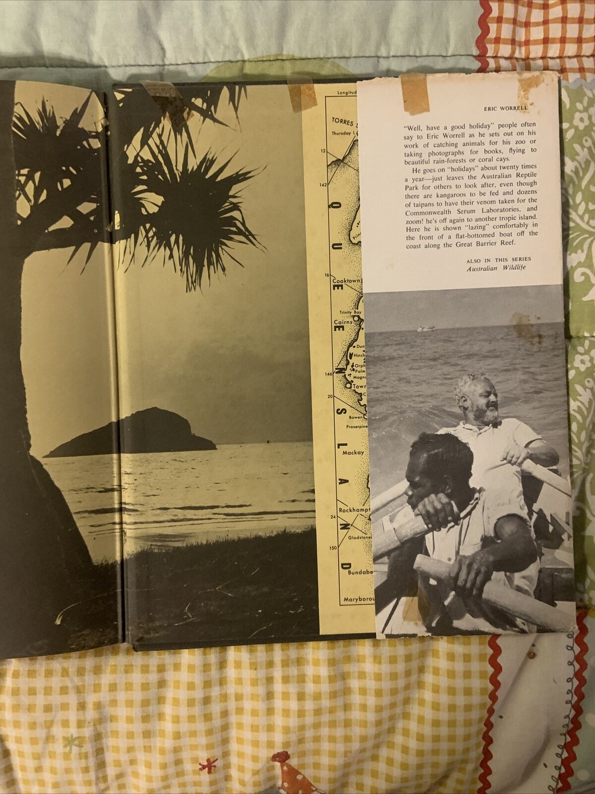 HC Book 1966 THE GREAT BARRIER REEF Eric Worrell LG DJ Inscription Rare Vintage