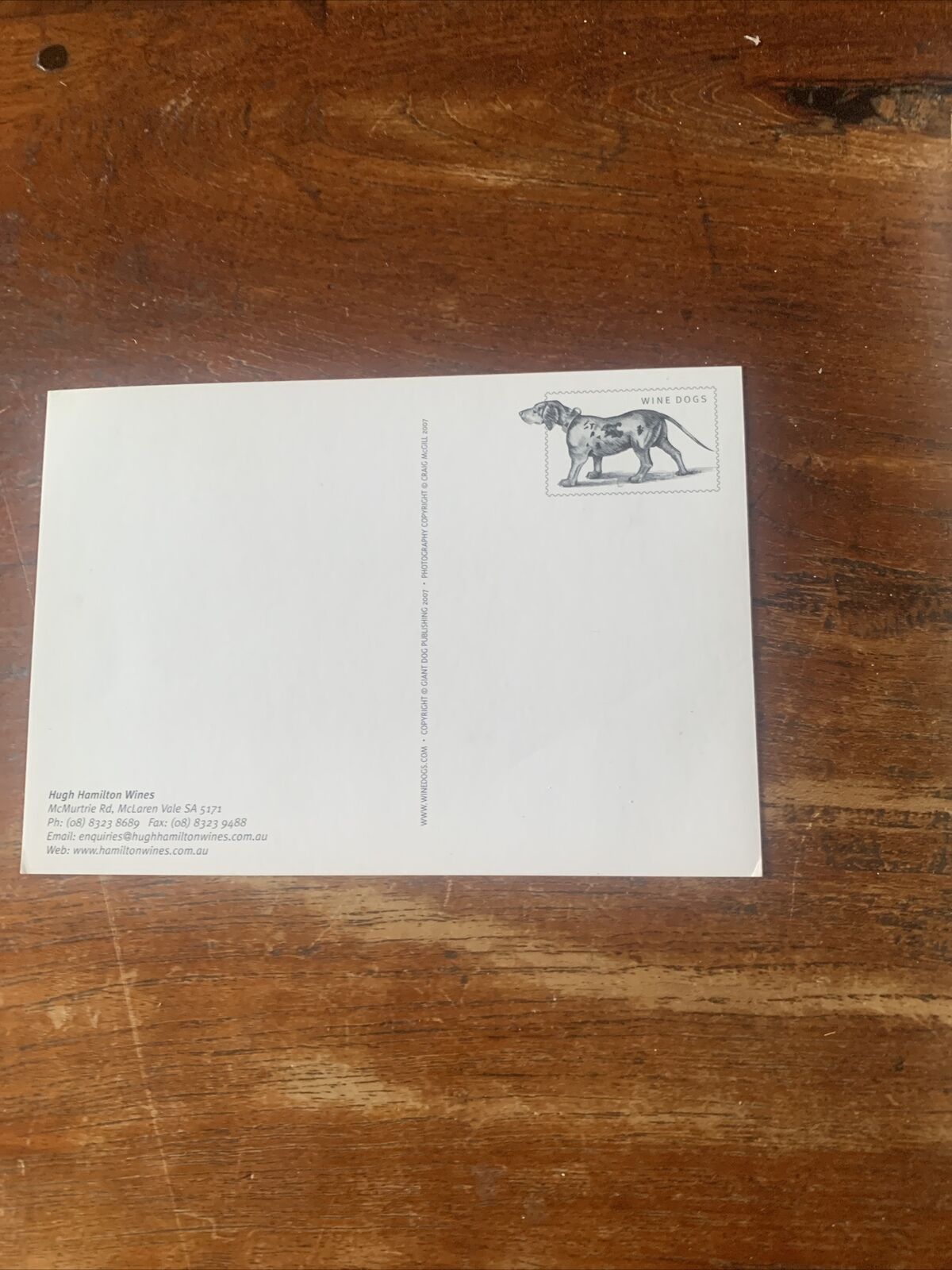 HC WINE DOGS Australia by Craig McGill & Susan Elliott MOTE DOGS reprinted 2008