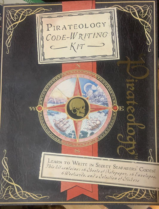HC Pirateology Code Writing Kit + Stickers 16 Envelopes 6 Postcards Box Set NEW