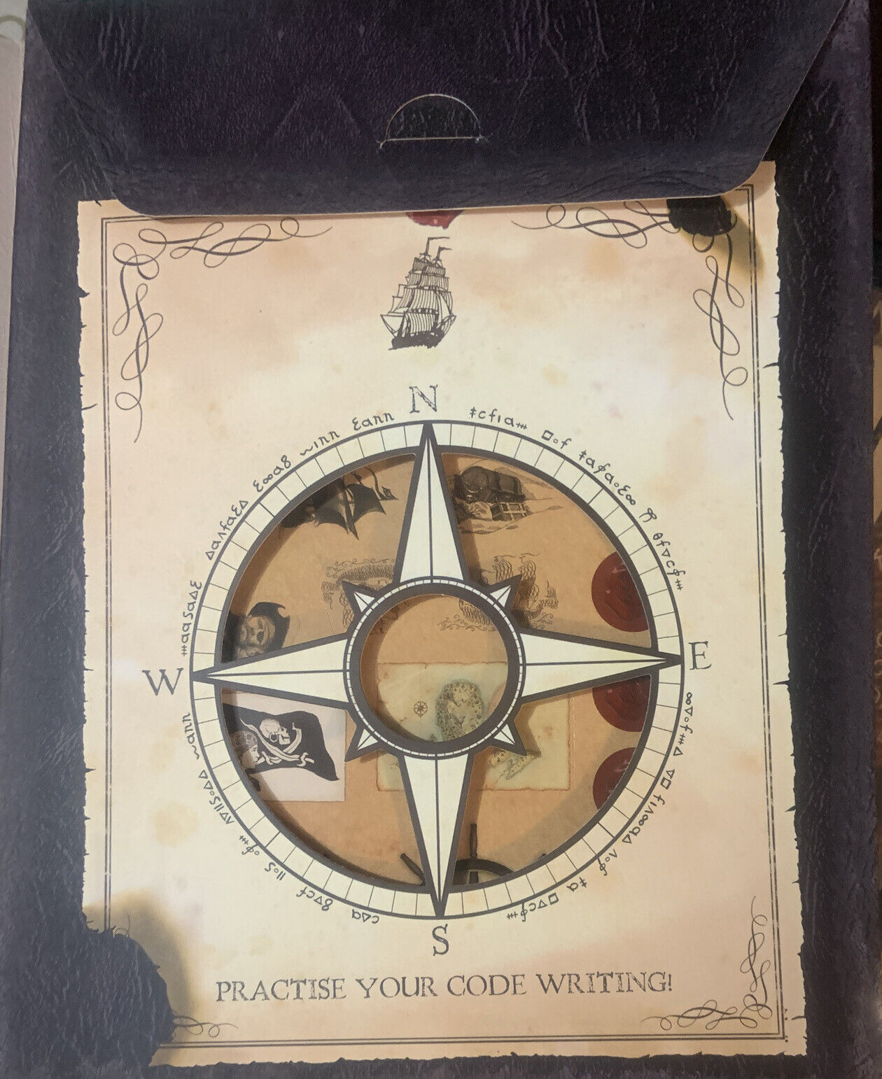 HC Pirateology Code Writing Kit + Stickers 16 Envelopes 6 Postcards Box Set NEW