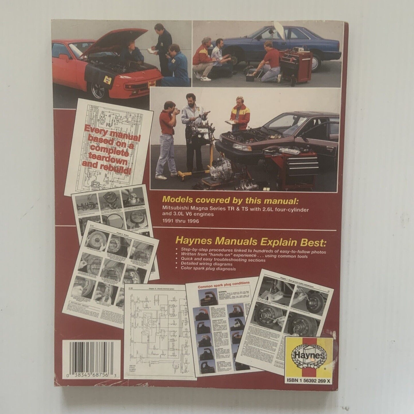 Haynes 68756 MITSUBISHI MAGNA 1991 1996 Australian Automotive Repair Manual 1997