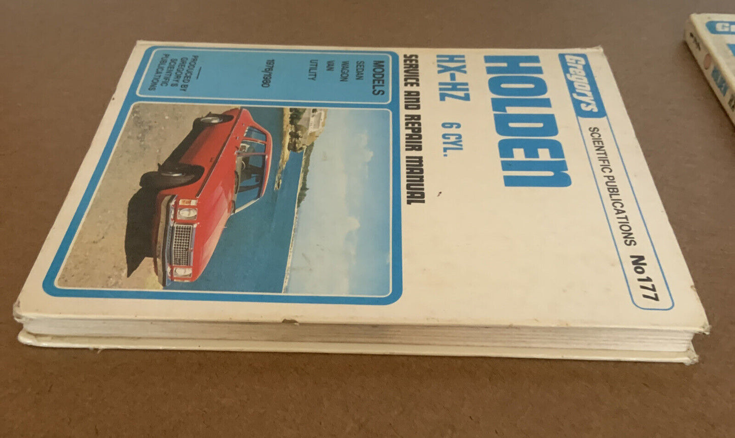 HC Gregorys HOLDEN  HX-HZ 6CYL 1976  1978 All Models Service Repair Manual No177
