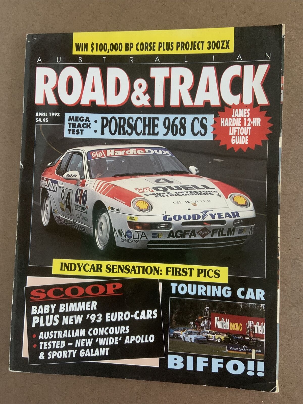 Magazine AUSTRALIAN ROAD & TRACK April 1993 Porsche 968 CS James Hardie Guide
