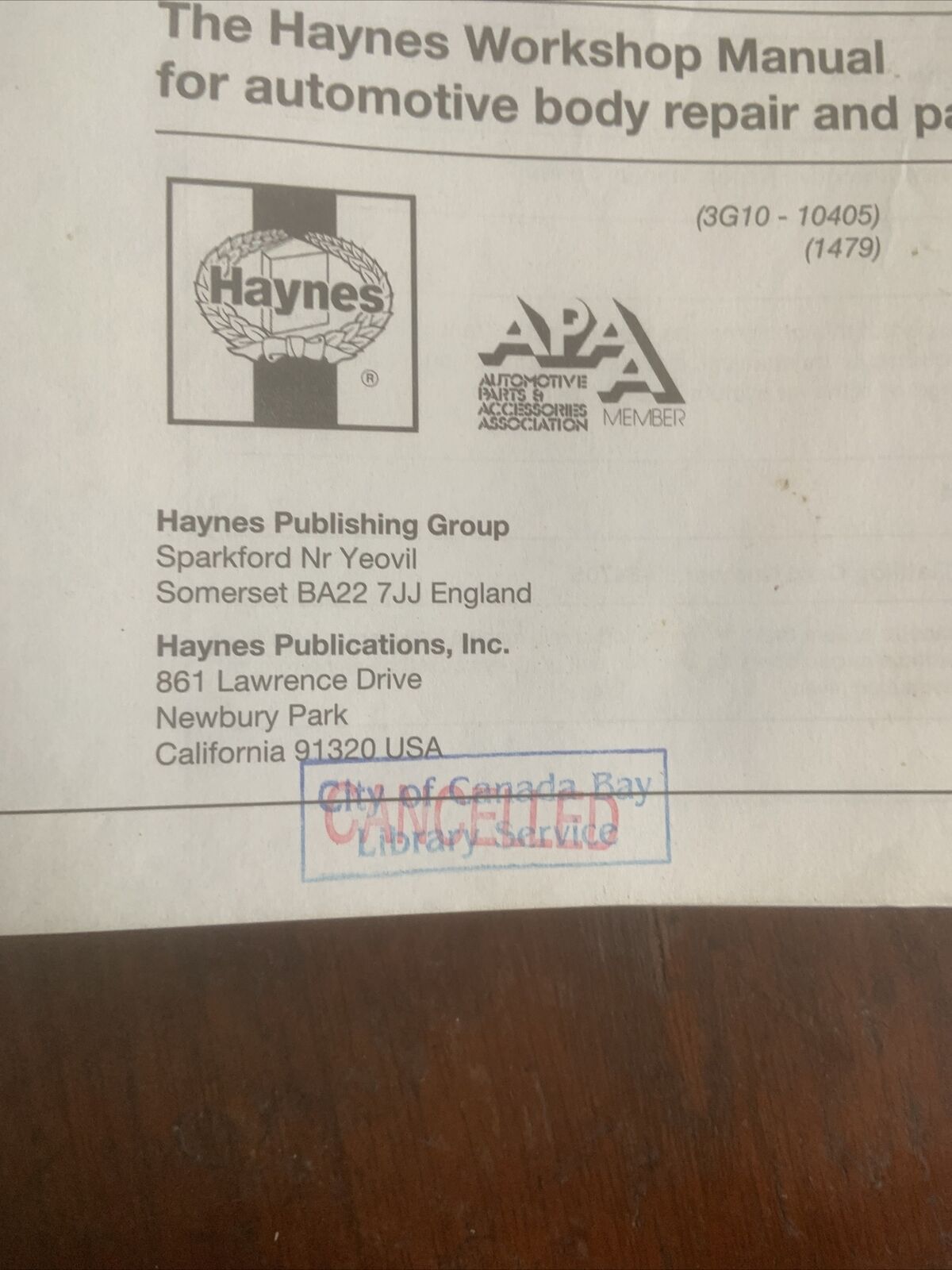 PB HAYNES TECHBOOK 10405 Automotive Body Repair & Painting Manual Car