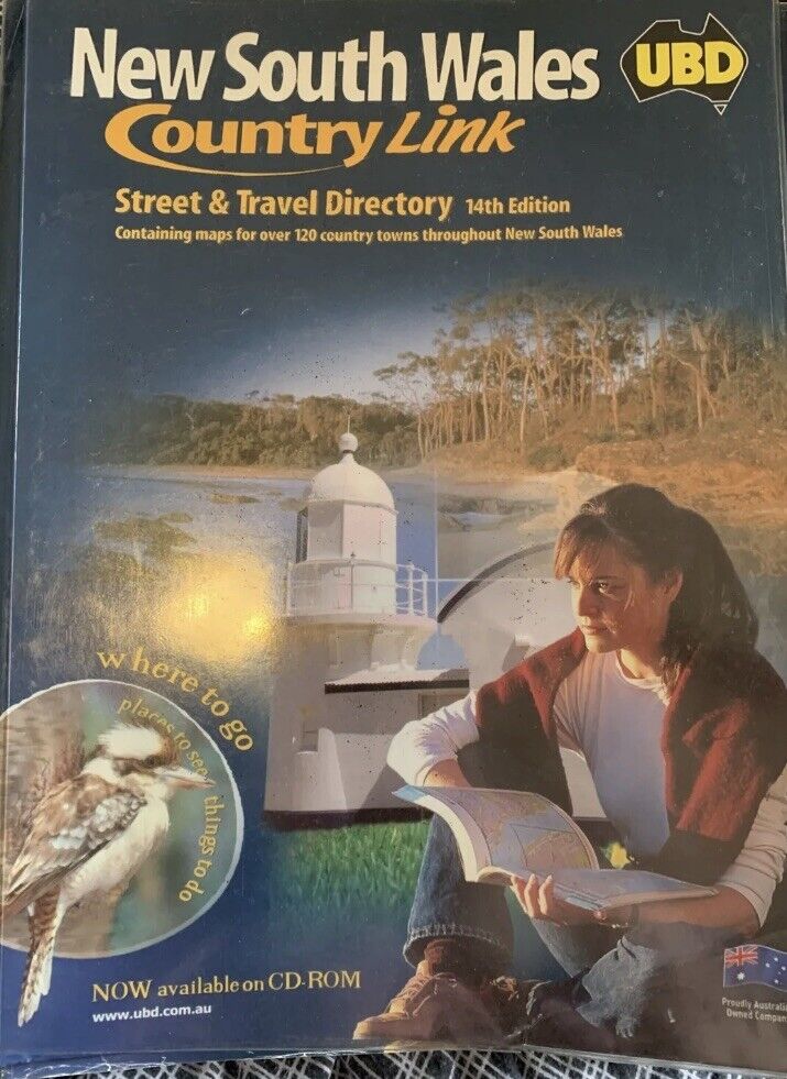 PB New South Wales COUNTRY LINK UBD Street Travel Directory 14th Ed 2002 Map NSW