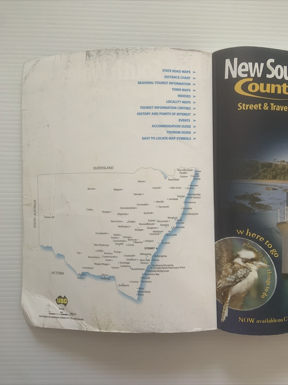 PB New South Wales COUNTRY LINK UBD Street Travel Directory 14th Ed 2002 Map NSW
